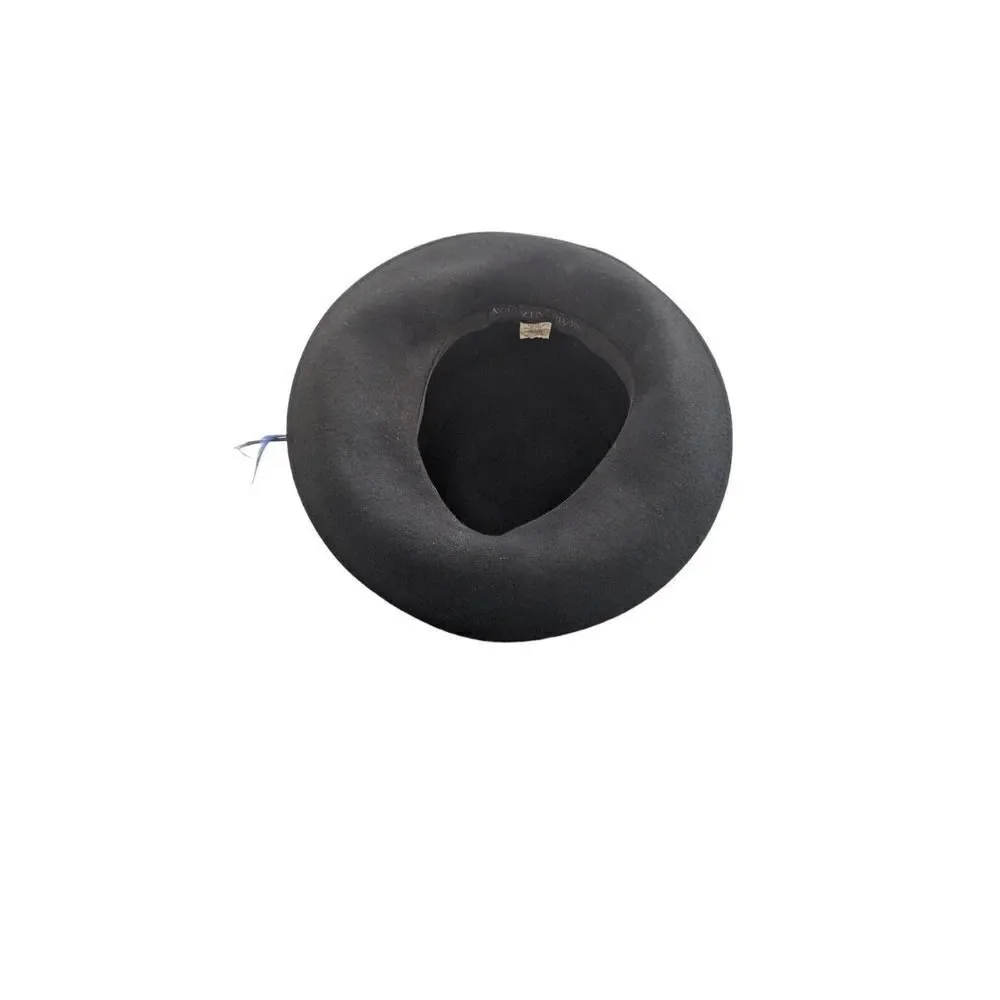 Whittall Shon Real Feathered Church‎ Derby Hat Purple Blue Black Multicolored